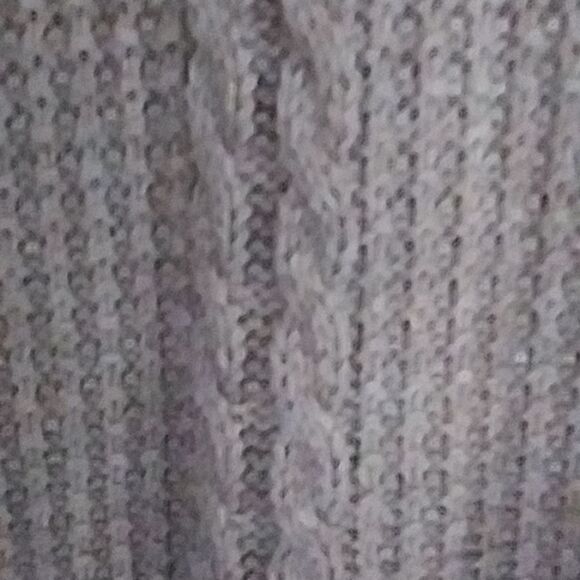 Cable Knit 100% Cotton Long Sweater by Jeanne Pierre Woman Tan - Picture 6 of 9